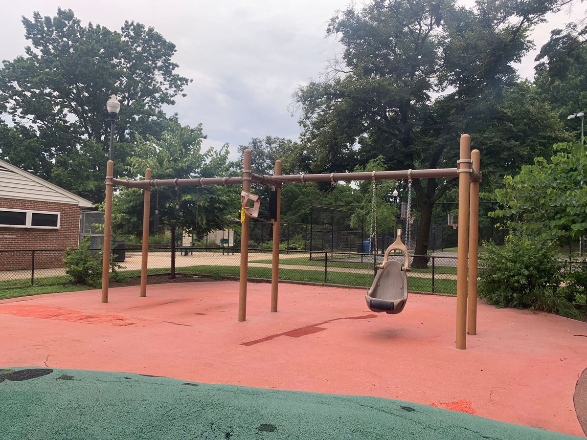 .<a href="/CMLewisGeorgeW4/">CM Janeese Lewis George</a> please help the swings situation at Fort Stevens Playground 😢 3 out of 4 swings now broken!