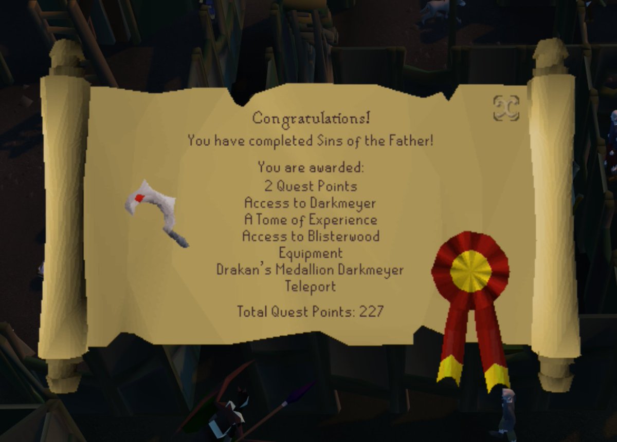 Merpoko's tweet image. Sins of the Father done on the group iron, 88 combat and this gear, no piety, genuinely think this might be my biggest pvm achievement across both games 😂