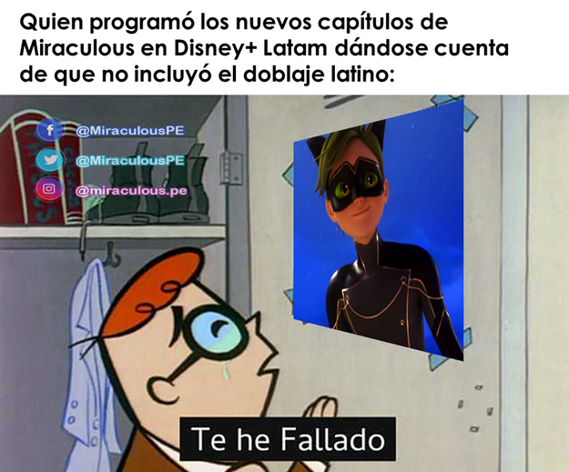 MiraculousPE's tweet photo. Así quedó el/la programador/a el 30 de junio cuando se dio cuenta 🤣🤡
#MiraculousLadybug #MLBSeason4 #KuroNeko #Qilin #Penalteam https://t.co/jVzvMoGMRE