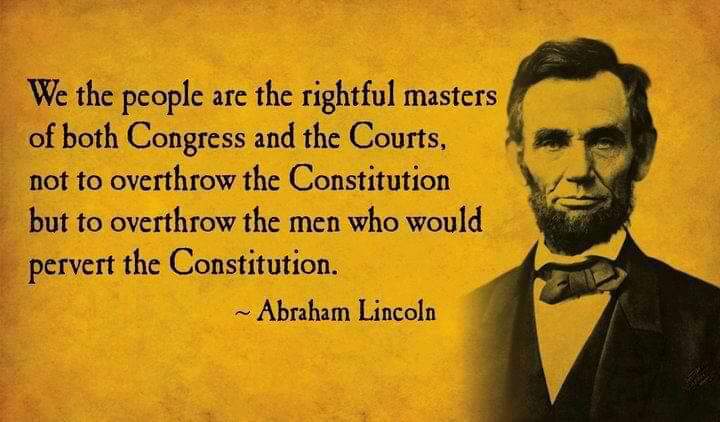 Why vote? Because that's how you overthrow those who would pervert the Constitution. That's how we amend the direction of the republic.