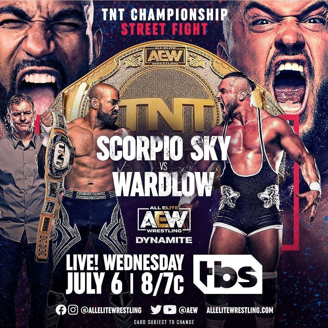 Can't wait for this match!! @ScorpioSky VS @RealWardlow!! LFG!! STREET FIGHT BABY!! #AEWDynamite #AEWRampage
