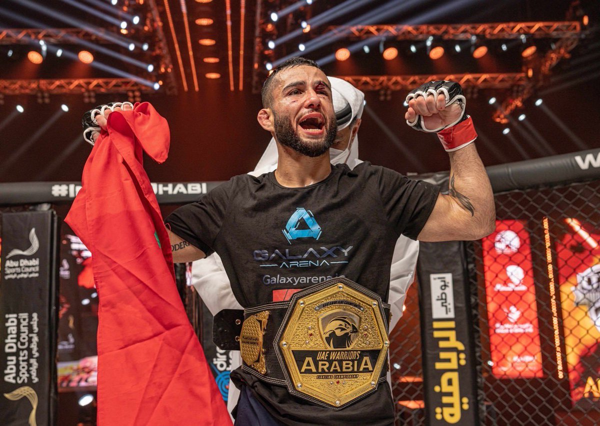 After a wild finishing sequence in the second round,  🇨🇦Xavier Alaoui is the new UAE Warriors Arabia bantamweight champ, scoring the knockout win over Fabricio Sarraff at #UAEWarriors31.