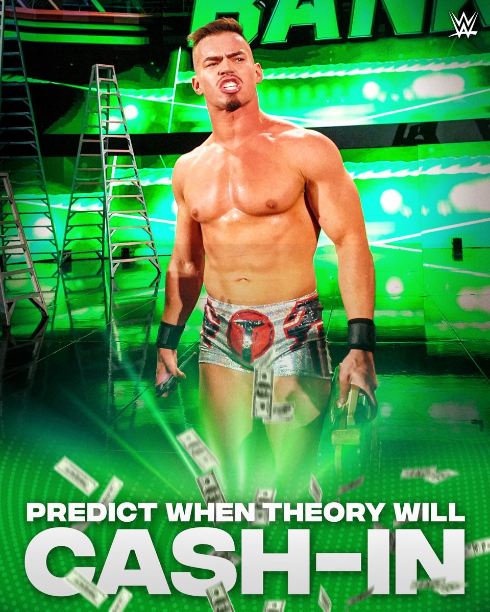 WWE's tweet image. .@_Theory1 has 1️⃣ year to cash in his #MITB contract 💼...when do YOU think he will?