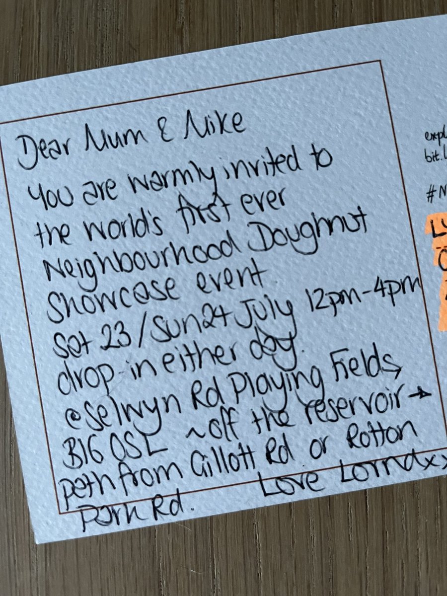 Getting some #NeighbourhoodDoughnut Showcase invitations ready to post 🍩💌😁
It’s really happening!!!