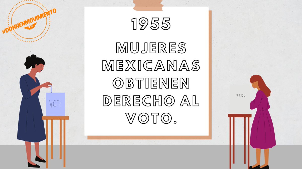 Un día como hoy, pero, hace 67 años, se otorgó, por primera vez, en la historia, el derecho al voto a las mujeres mexicanas.
#DDHHEnMovimiento #VotoFemenino #Voto