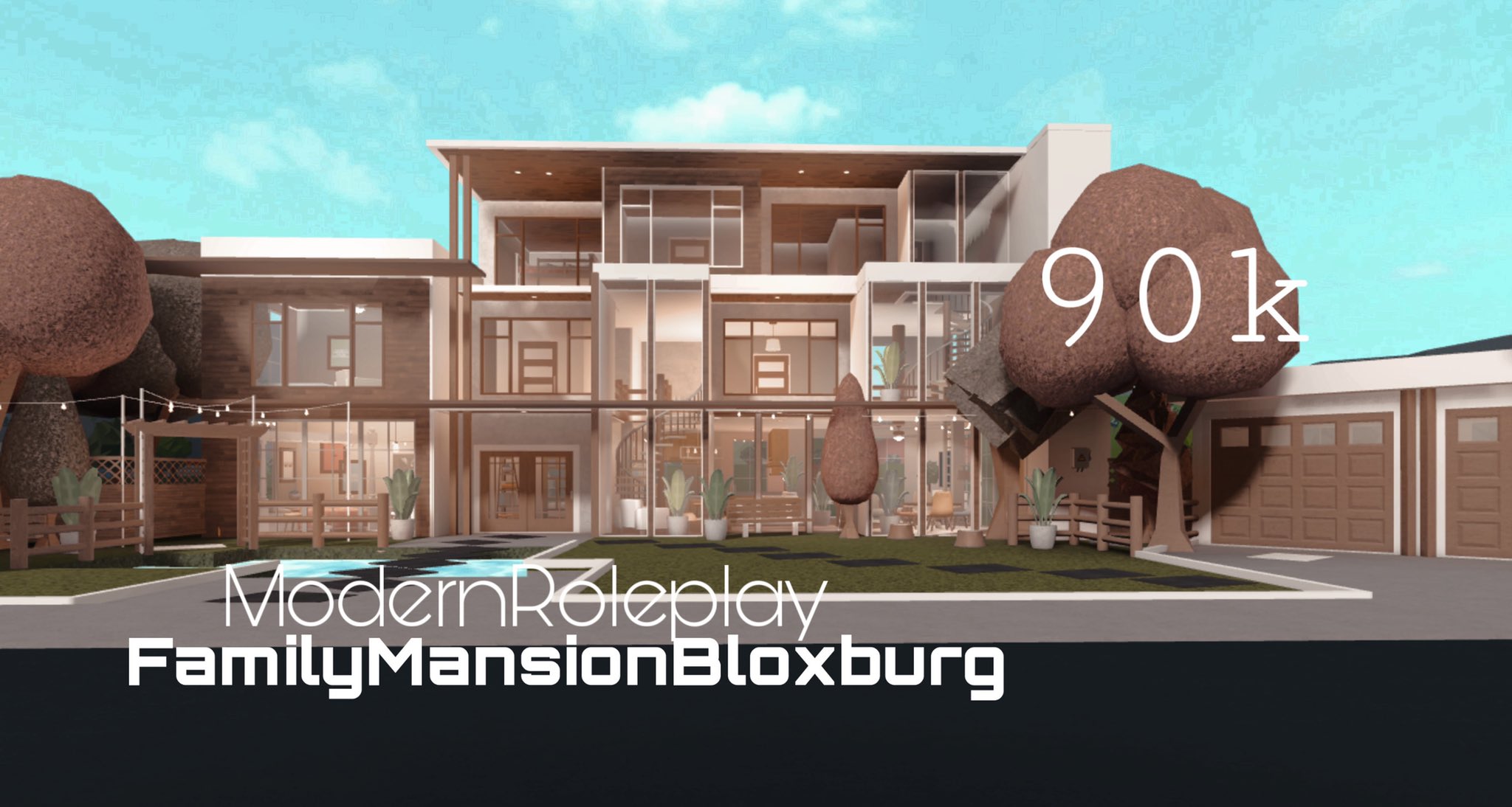 FairyWairy Builds on X: Modern House Build, Roblox Bloxburg, NO large  plot