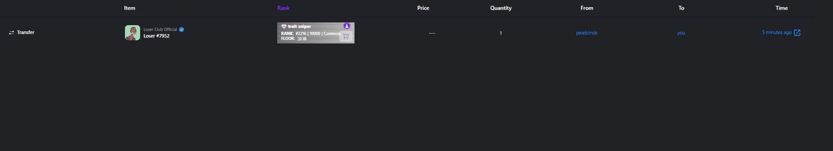notraphee's tweet photo. okay big shoutout to @paleblinds_ , this guy bought one of my stolen losers off of opensea and just managed to send it back to me. 
Just wanted everyone out there to still believe in humanity, we still got nice people out there and I couldn't be happier.
Wish you all the best man https://t.co/JJ8hpC4qnu