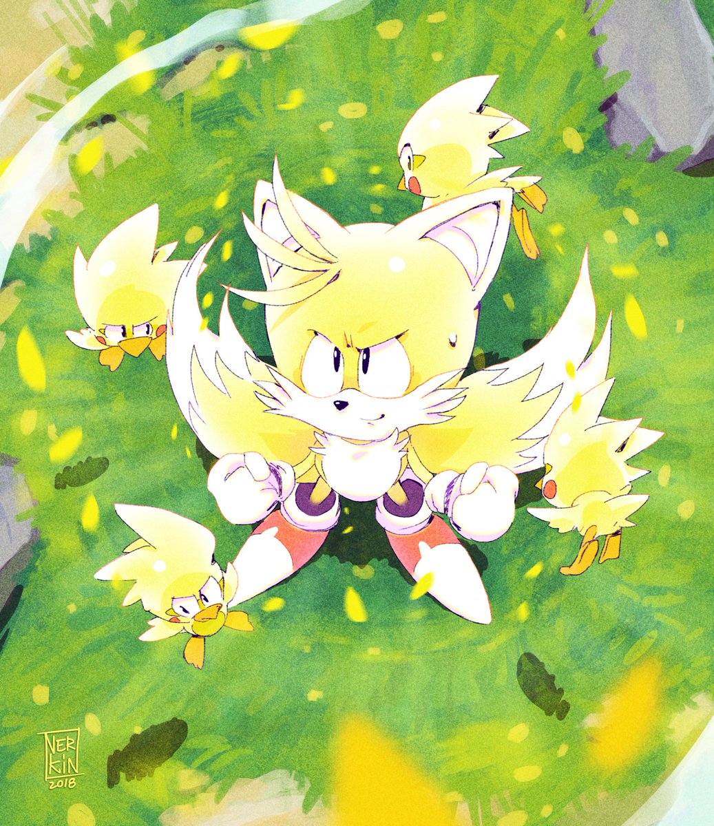 「7💎 #SonicOrigins #Tails @sonic_hedgehog」|Nerkin Pixelのイラスト