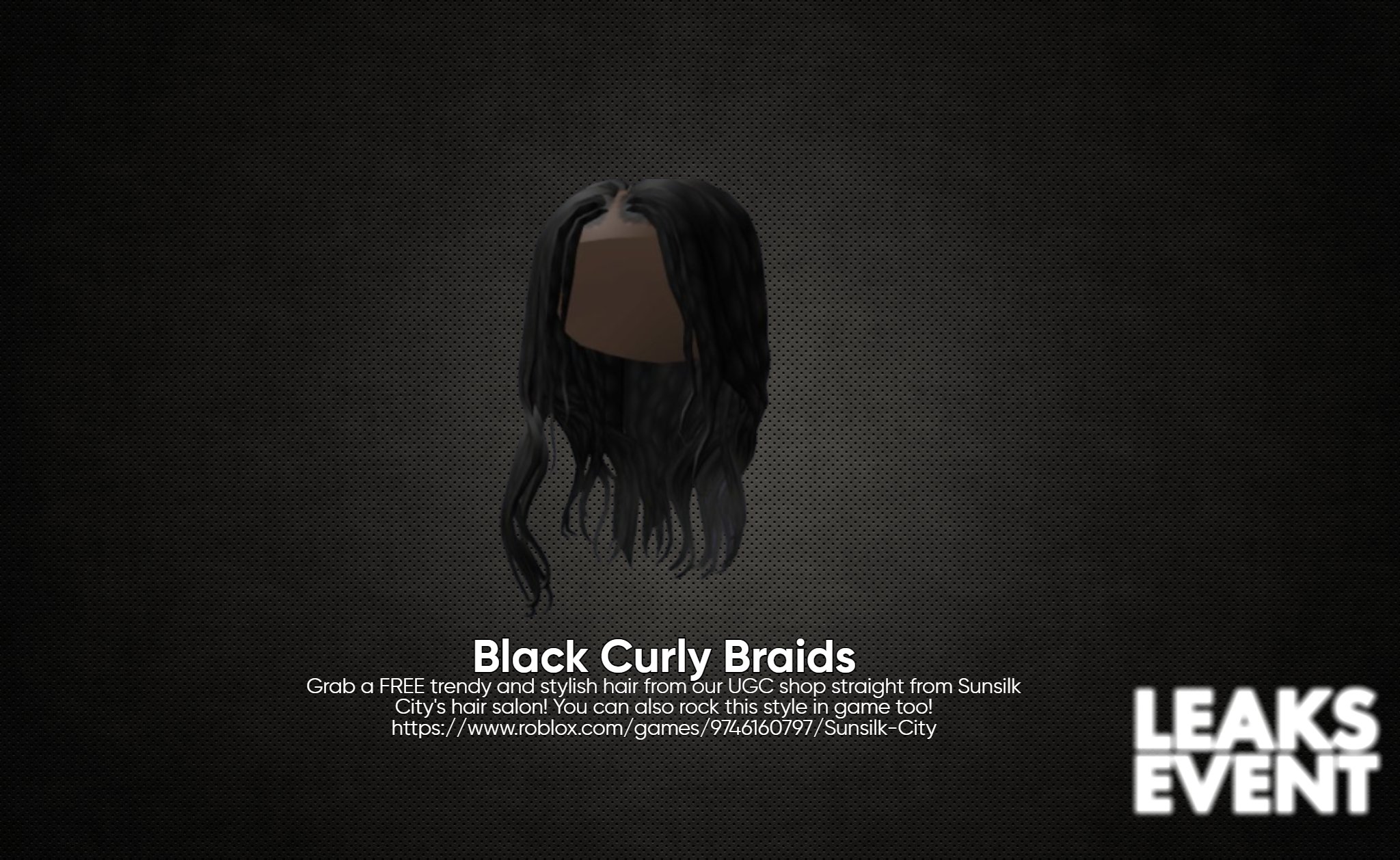 NEW HAIR FREE Available Now Roblox Sunsilk City FREE UGC Hair 