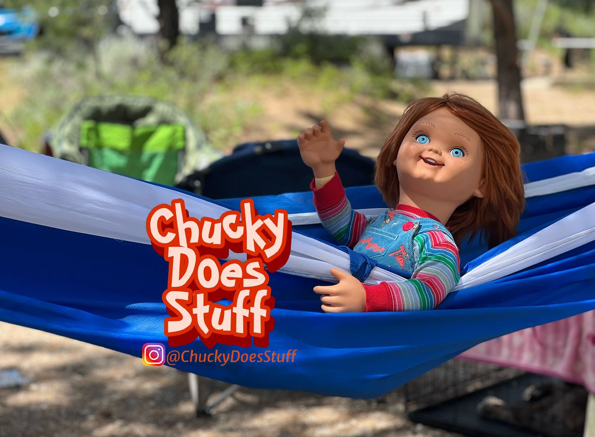 Chucky enjoy the hammock while camping

#chucky #trickortreatstudios #charlesleeray #goodguy #childsplay #childsplay2 #childsplay3 #curseofchucky #cultofchucky #doll #camping #hammock #nature #woods #relax #4thofjuly #america #usa #unitedstatesofamerica #camplife #camplifestyle
