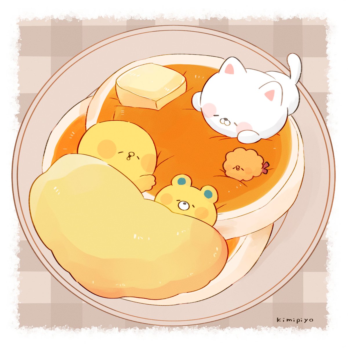 「pancake

#きみピヨ 」|てんみやきよのイラスト