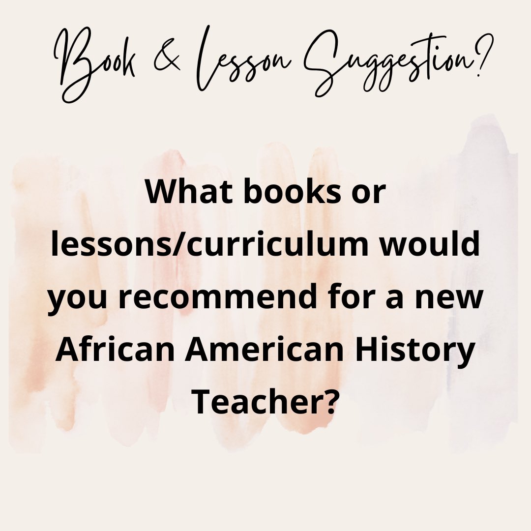 I will be teaching African American History and World Geo at my new school. I want to build a comprehensive, honest course for my students.

What recommendations do you have for teachers of this content?

#blackhistory #africanamericanhistory #iteachhistory #indigenousteacher