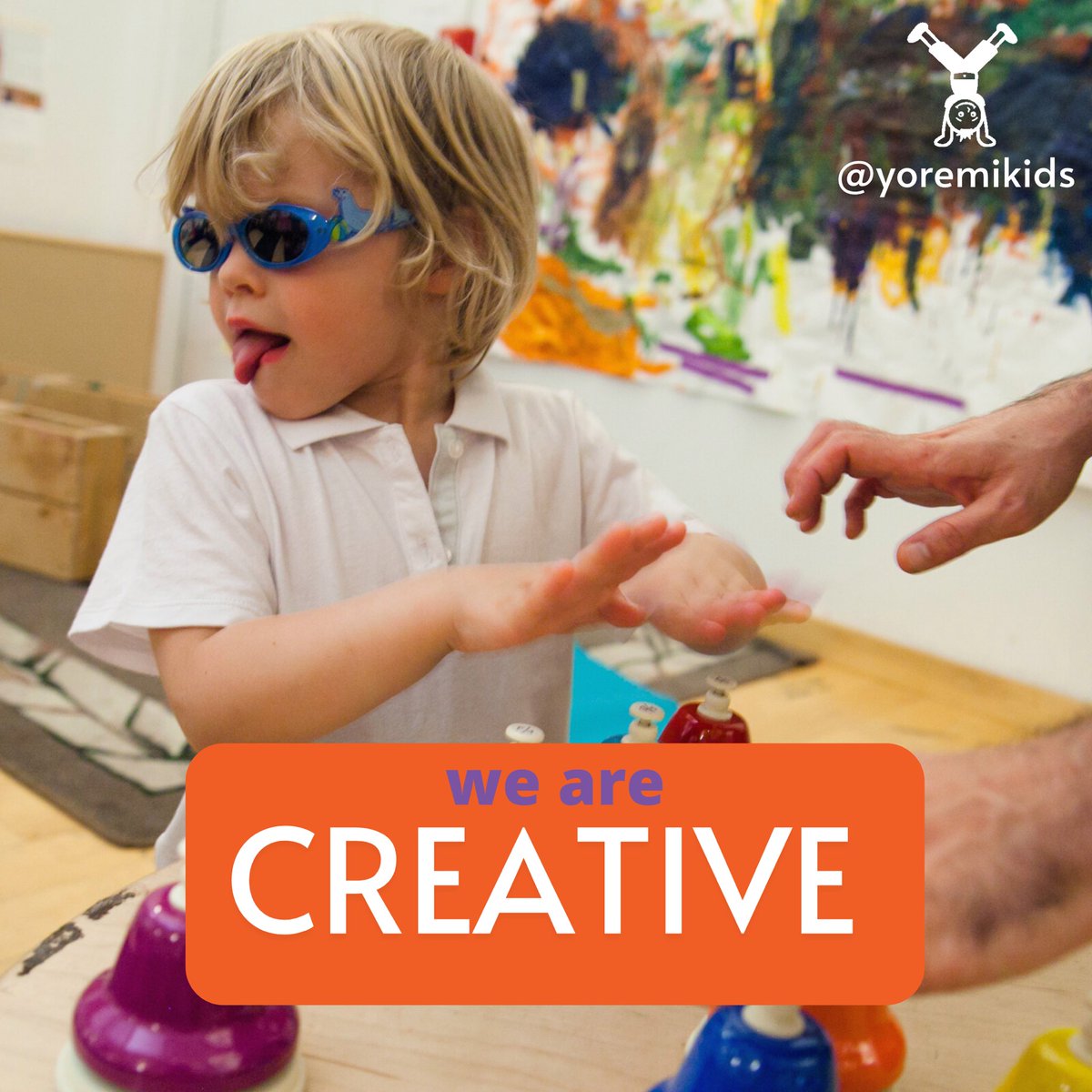 yoremiKIDS's tweet photo. When working with kids in our #YoReMiKids classes, our bodies are the paint brush and our mats are the canvas! Anything is possible when you allow children’s creativity to run with the wind. 🎨🖌🖼 https://t.co/SgztSDYETk