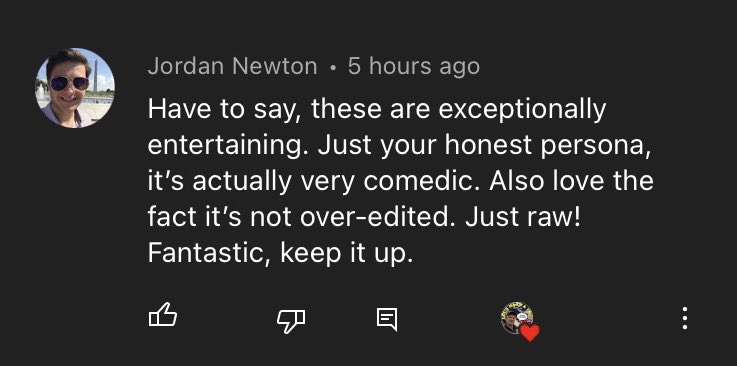 Lets_makeatrip's tweet photo. Comments like this make the YouTube thing all worthwhile. Thank you @jordan15059 #bycoach https://t.co/y7pcyociVy