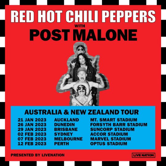 Red Hot Chili Peppers Team Up With Post Malone For Special Stadium Tour