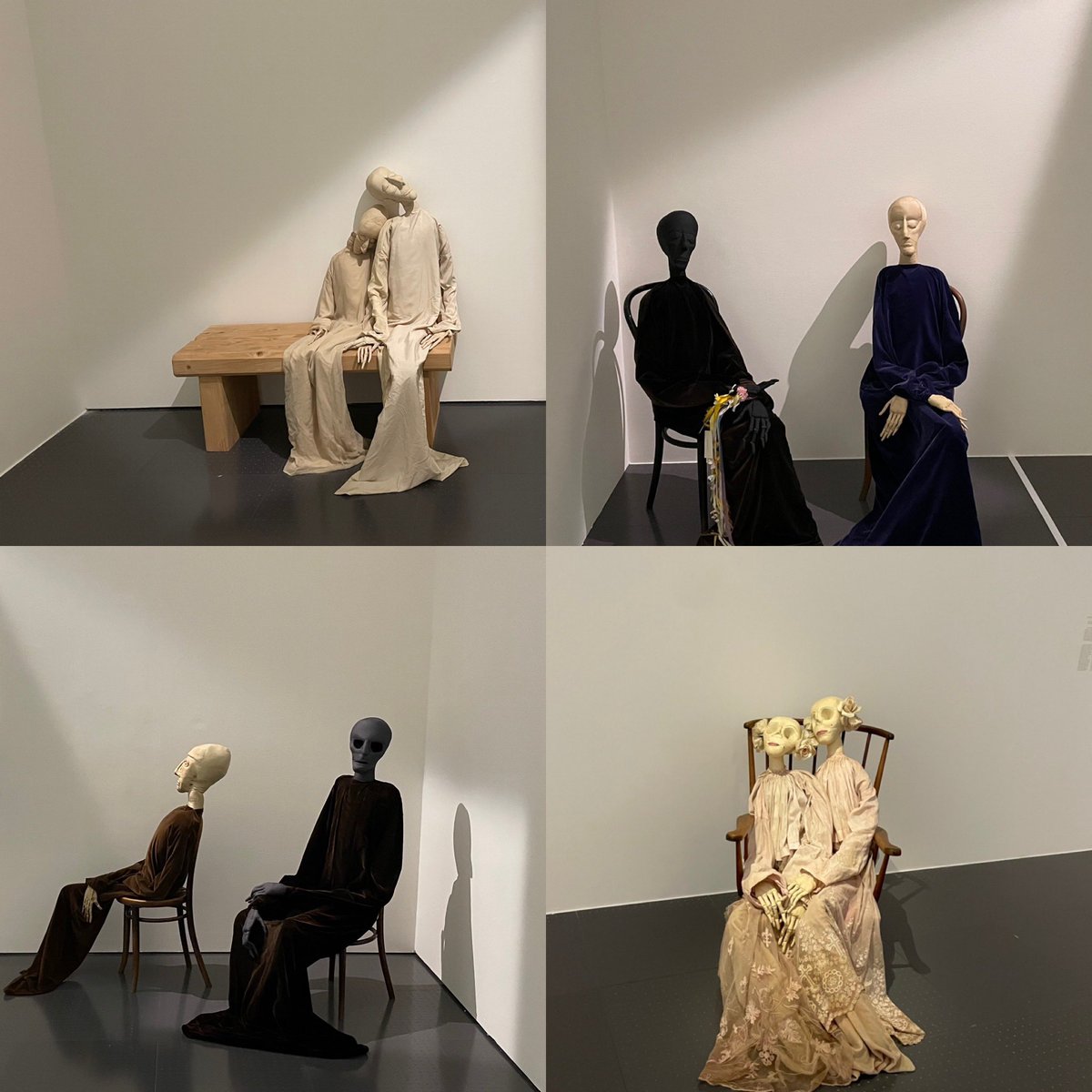 cle_mao_takacs's tweet photo. Bouleversante et extraordinaire exposition #EvaAeppli @PompidouMetz : de Munch aux androïdes rêvés par Maeterlinck en passant par le dialogue Kokoscka/Moos, c'est toute une pensée du mannequin, de la poupée, de la marionnette, de la statue, du cadavre qui se développe ici. #Metz https://t.co/iBZkEH9jI8