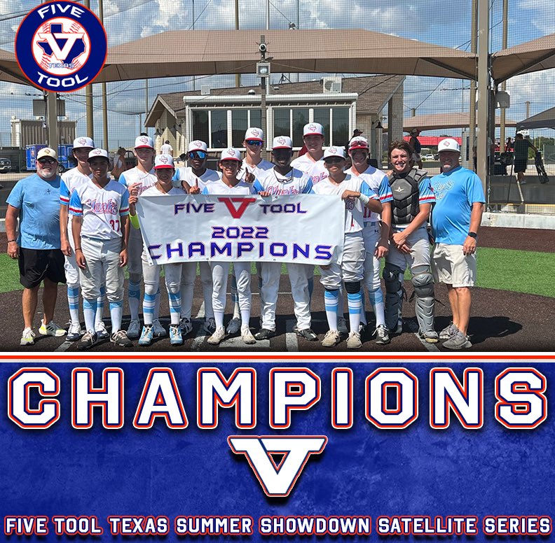 🏆 CHAMPIONS 🏆

Congrats to Dallas Hooks Ritter on winning the 15U National Division Championship of the <a href="/FiveTool/">Five Tool Baseball</a> Texas Summer Showdown Satellite Series!

#WatchEm
