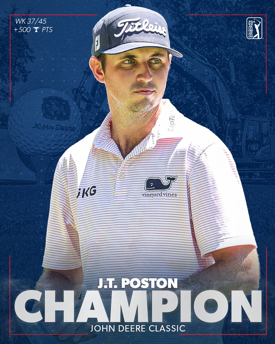 PGATOUR's tweet image. The first wire-to-wire winner @JDClassic since 1992 🏆

@JT_ThePostman earns his second TOUR win in impressive fashion.