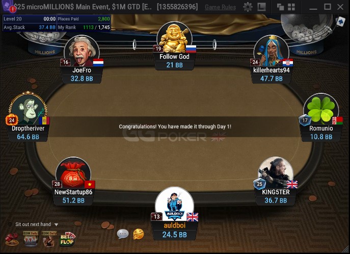 auldboiTV's tweet photo. Day 2 MAIN EVENT for #TeamRobin
@GGPoker #MicroMillion$
#BiggerBetter @RobinPoker_ https://t.co/upr7ysIGXZ