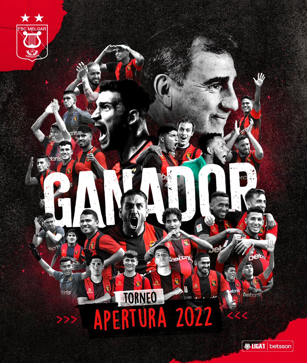 MelgarOficial's tweet image. ¡CELÉBRALO, FAMILIA ROJINEGRA. CELÉBRALO, AREQUIPA! 🗻❤️🖤 ¡Somos justos ganadores del primer torneo del año y nuestro 1er objetivo! 🙌 Esto lo logramos juntos, tu aliento fue primordial a lo largo de todas estas fechas y tenemos que seguir el resto del año. 👊 #LaRojinegraONada