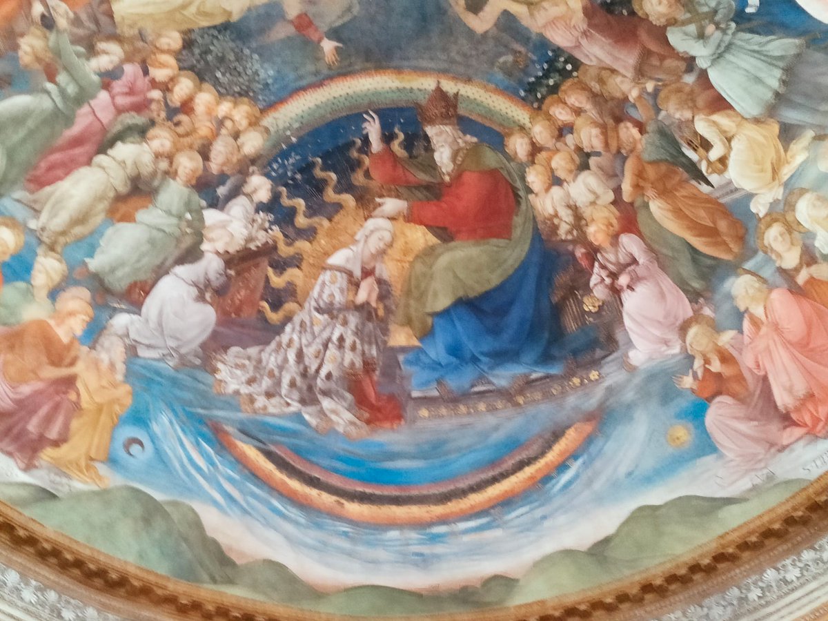 GaeDArienzo's tweet photo. #Divulgo il "fumetto" ante litteram realizzato da Filippo Lippi nel coloratissimo affresco della cattedrale della meravigliosa #Spoleto #Umbria. L'opera coincide con l'ultimo capitolo della sua esistenza e, ammirandola, si può  intravede già all'orizzonte l'allievo #Botticelli . https://t.co/1TnMyGXqd6