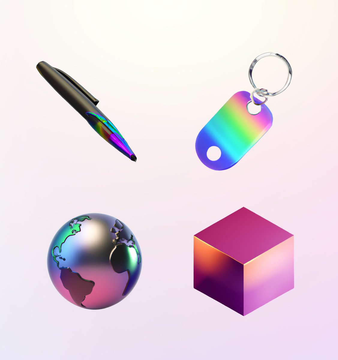 sharifshameem's tweet photo. I used DALL-E to generate a few 3D assets for Debuild's new landing page design. It's actually... pretty amazing? https://t.co/TrsdPN9z1j