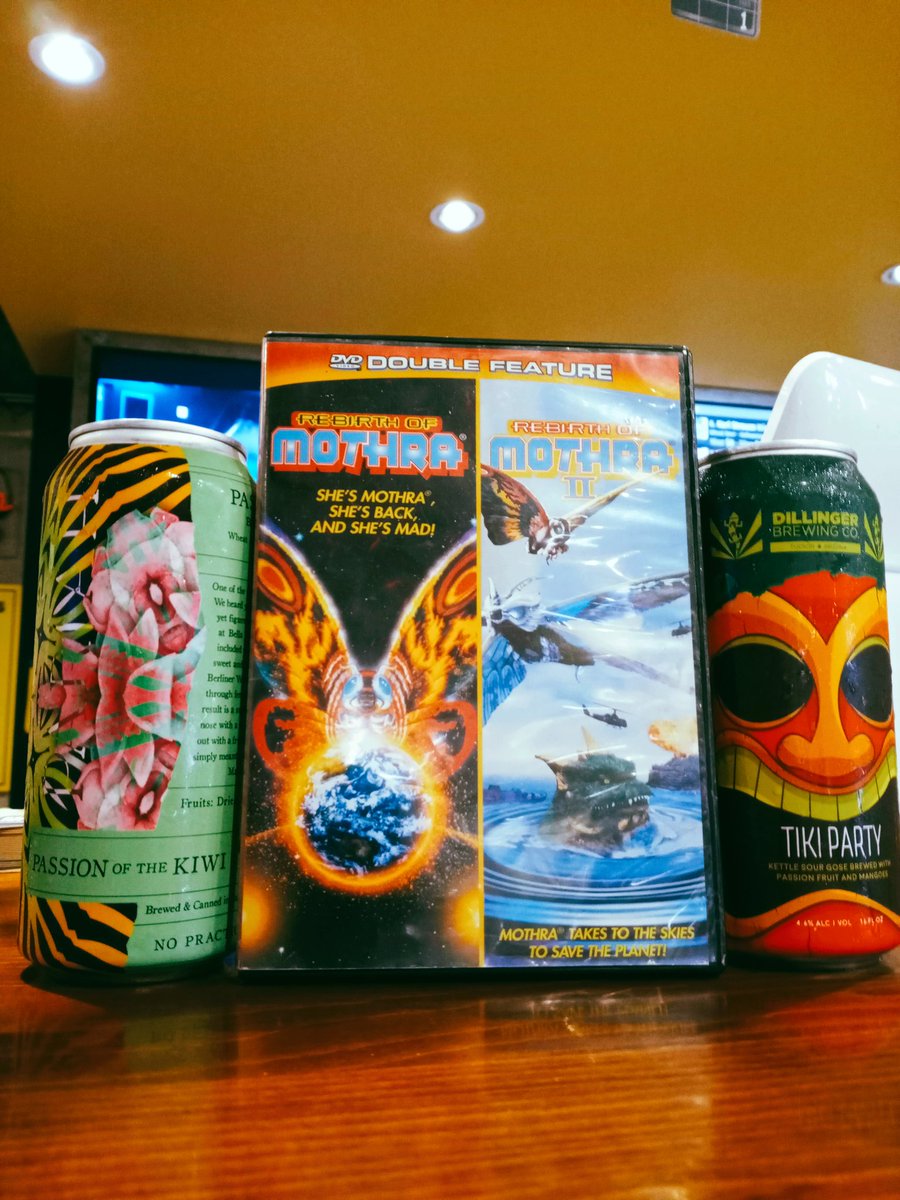 In a kaiju frame of mind this holiday weekend. Chilling with @dillingerbrewingco Tiki Party Gose &amp; @pariahbrewingco Passion of the Kiwi. Swing by for all your cold drinks needs this weekend.