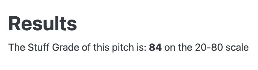 Jacob_Resnick's tweet photo. Plugged in the data on a Jacob deGrom fastball from tonight into @Pitching_Bot's pitch grader and lol https://t.co/bCsDmoeCC1
