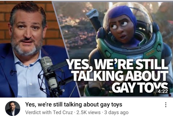 RT @CocoaFox023: America is dying and Ted Cruz is still complaining about a toy about a gay character https://t.co/SODlJWMMHG