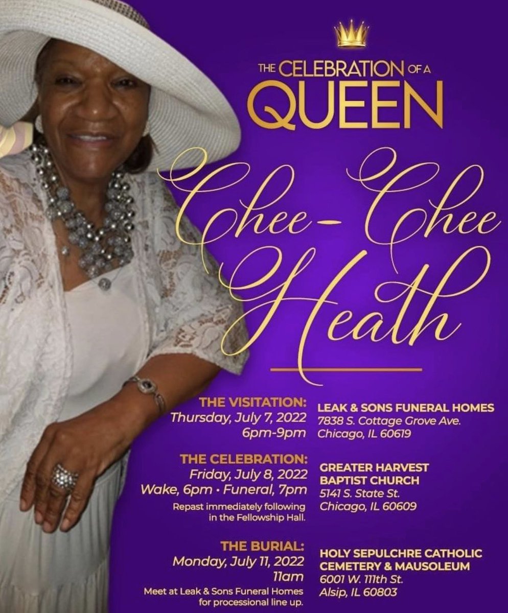 With heavy hearts, Dayspring Family Church announces the passing of our dear Mrs. Chee-Chee Heath, sister of Bishop Kevin &amp; Pastor Sonjia Dickerson and Sis. Stevelyn Davis. 

Join us in prayer for the Dickerson and Heath family.