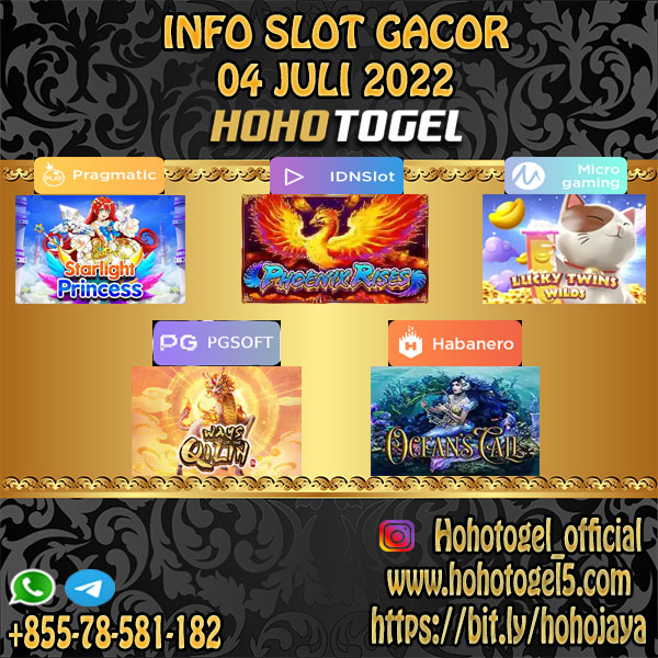 HOHOTOGEL OFFICIAL on Twitter: "INFO SLOT GACOR 04 JULI 2022