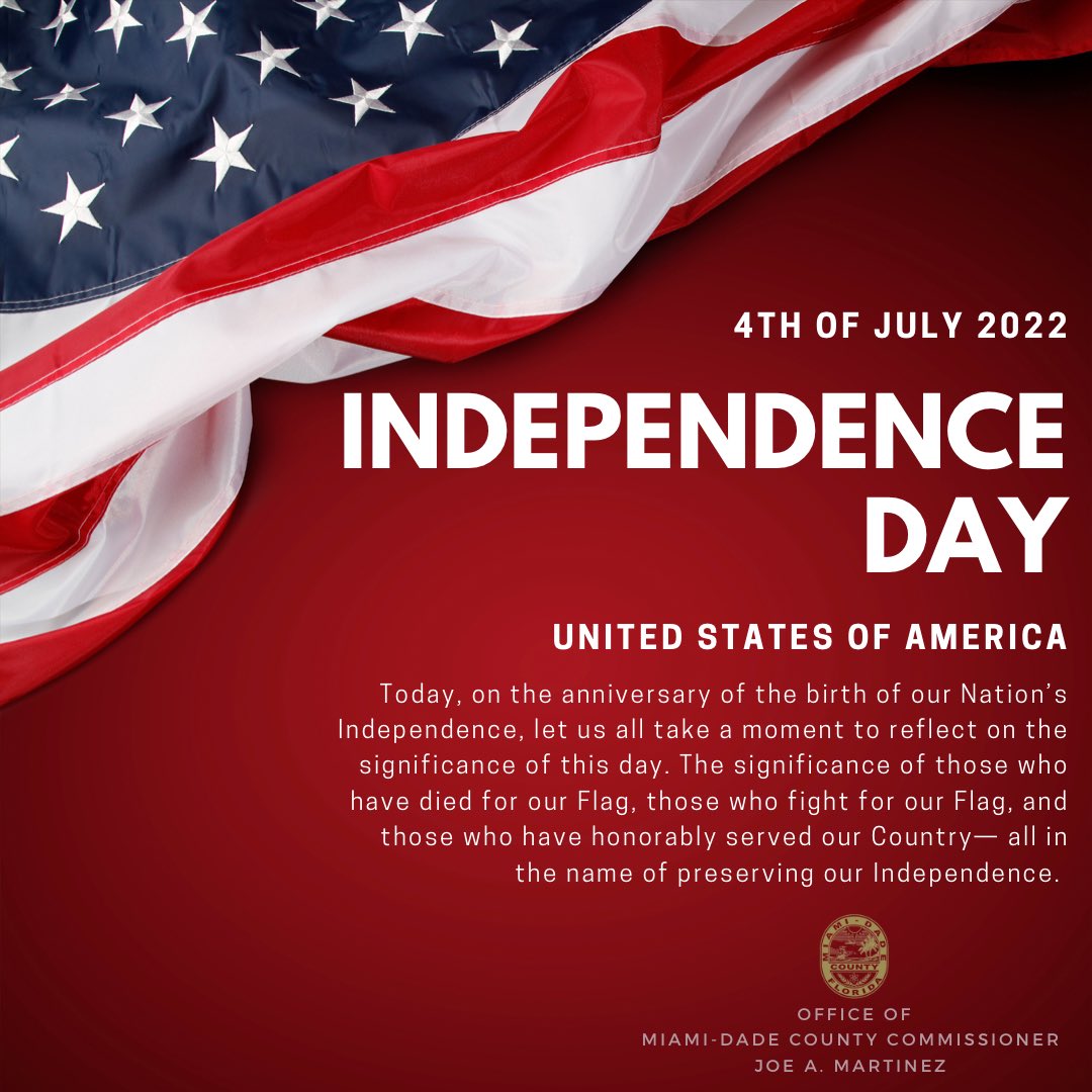 On behalf of the #District11Family, have a safe and most-blessed #IndependenceDay2022 and May God Bless Our Beautiful Nation and it’s People. 🇺🇸