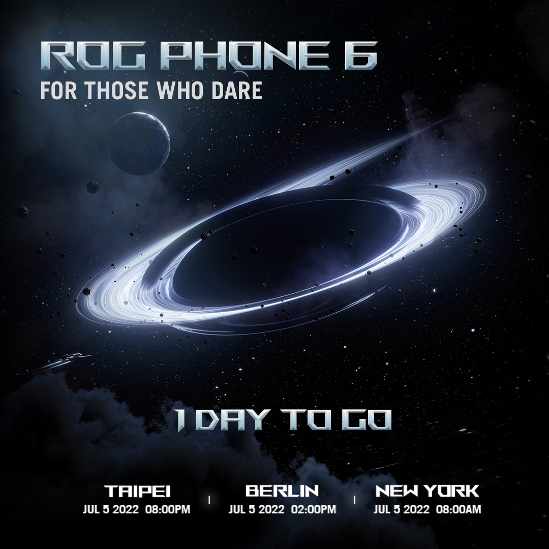 ROG Phone 6. Landing. Tomorrow. Save the date 👉 rog.gg/Phone_tw #ROGPhone6 #ForThoseWhoDare