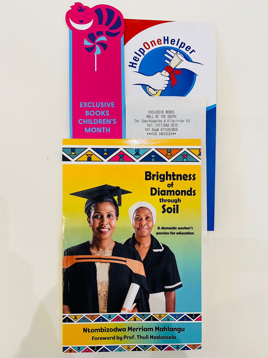 I bought myself a little treat of a book 📚 called "Brightness Of Diamonds Through Soil" by [@NtombizodwaMer1] <a href="/ExclusiveBooks/">Exclusive Books</a> so I could drawin  some Inspiration and fun.

#HelpOneHelper | #MoreThanAHelper