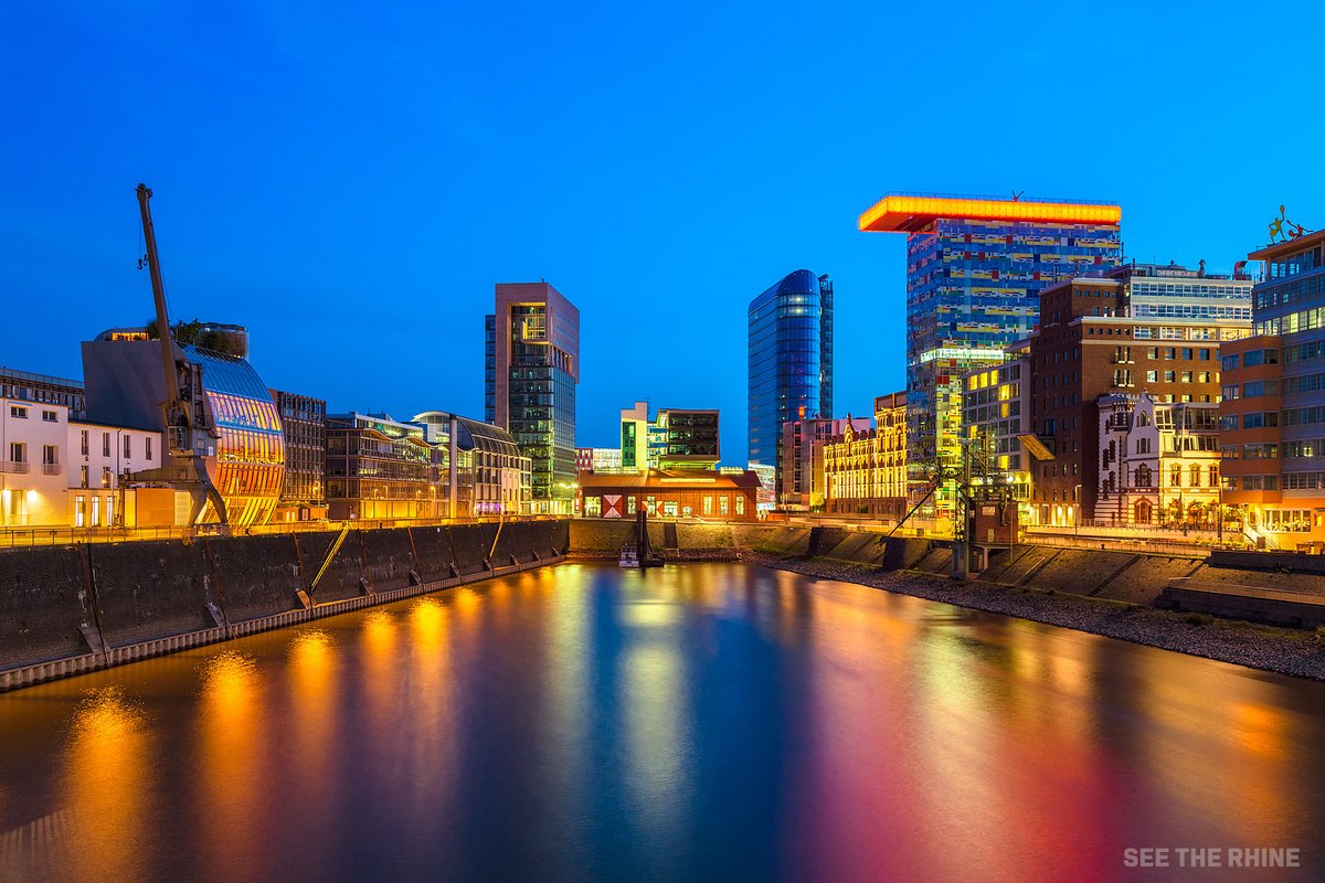 🇩🇪 The MedienHafen (Media Harbour) in Düsseldorf at the Blue Hour

<a href="/VisitDusseldorf/">Visit Düsseldorf</a> <a href="/travelphotomag/">Travel Photography Magazine</a> #Düsseldorf #Germany #architecture #travelphotography