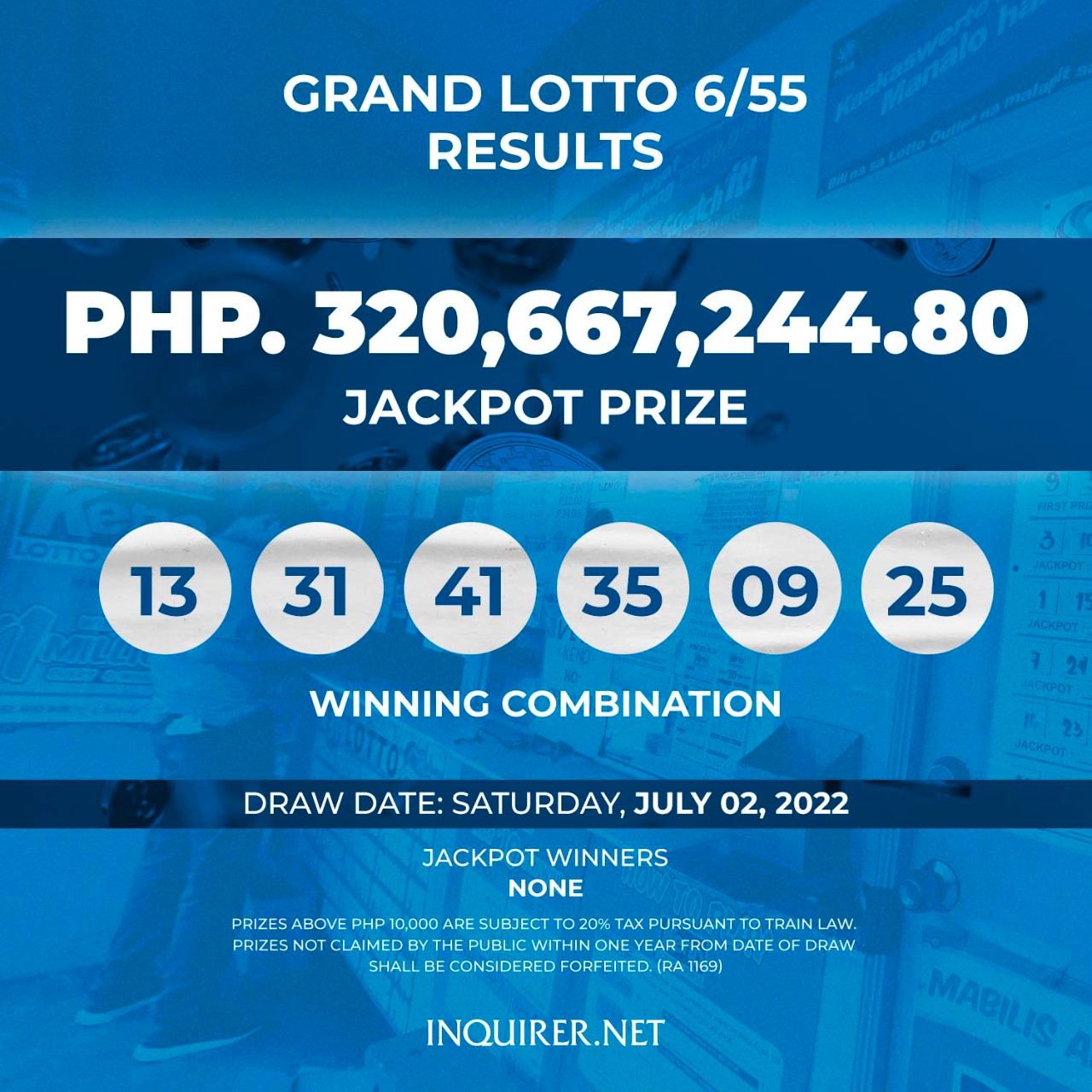 Grand lotto 2024 jackpot prize today