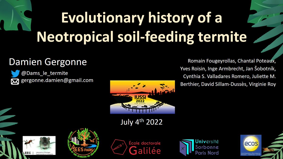Dams_Gergonne's tweet photo. I've been working on it a lot and will be happy to discuss it with you. Come learn more tomorrow the 4th, 3:15pm, Symposium 10, Pacific Ballroom 21.
#IUSSI2022 #termite #sandiego https://t.co/jlxnrDmtnW