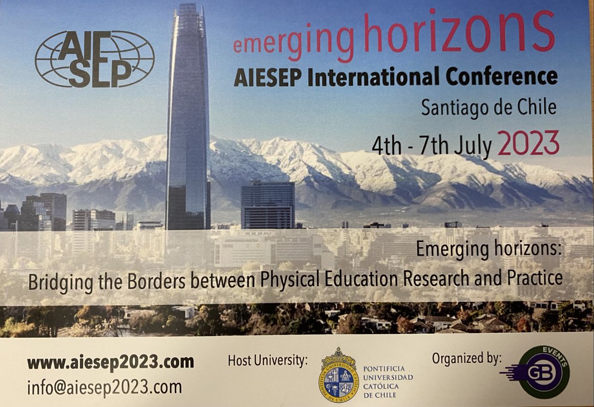 Keep watch for <a href="/AIESEP2023/">AIESEP 2023 International Conference</a> announcements! One year to go today!!! We will update you on their social media accounts when they are ready - and you can join the mailing list by contacting info<a href="/aiesep/">AIESEP</a>2023.com @aiesep  #Chile #inperson