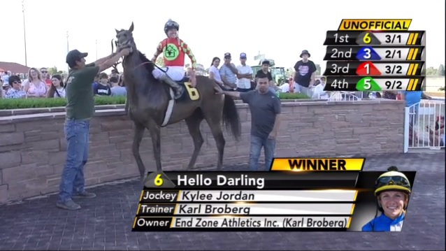 rebelsart's tweet photo. 4 winners for Kylee Jordan @kyleejordan7622 as Hello Darling wins race 8 at Prairie Meadows @prmracing for Karl Broberg @KarlBroberg! Great riding Kylee! 🏇🔥
🥇🥇🥇🥇
#fourtimer #winners #onfire #PrairieMeadows #Iowa #Horseracing https://t.co/wnZuWQy8FN