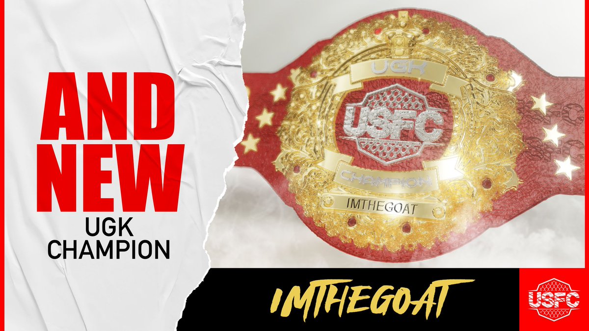 USFCgaming's tweet photo. We crowned two new champions this weekend! Congrats to ImTheGoat and BangBang! #USFC #UFC4 #esports https://t.co/WYc8dDlj3a