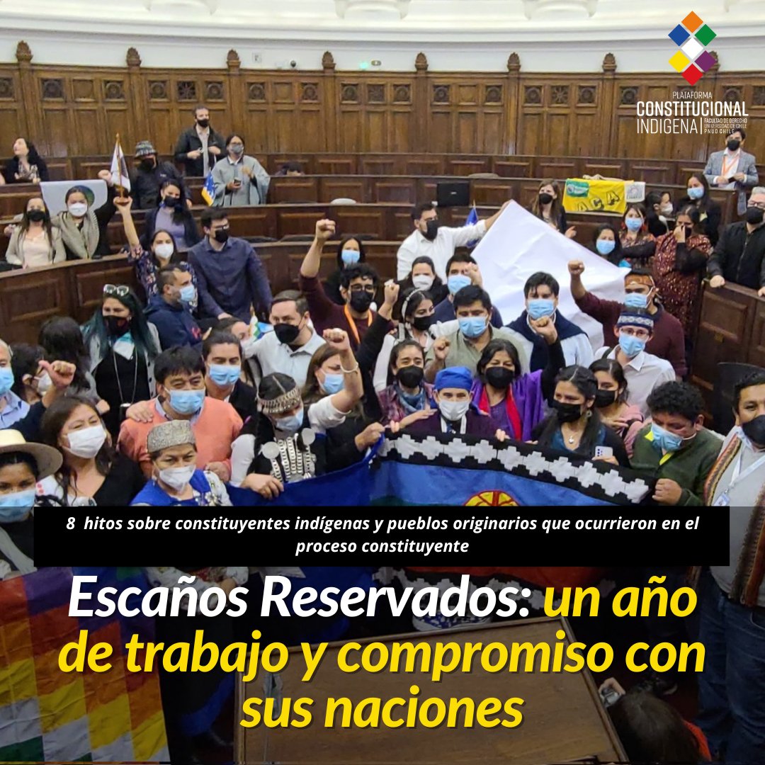 #ResumenConstitucional📖| 8 hitos constitucionales relacionados a los escaños reservados y los pueblos originarios durante el trabajo de la #ConvencionConstitucional🧵🧵🧵