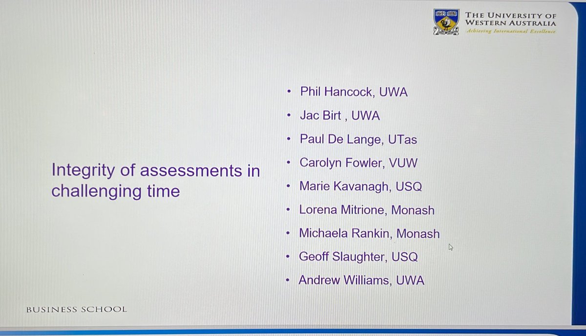 Lorena Mitrione from <a href="/MonashUni/">Monash University</a> presenting on behalf her team on some really interesting work on #integrity of #assessment at #AFAANZ22