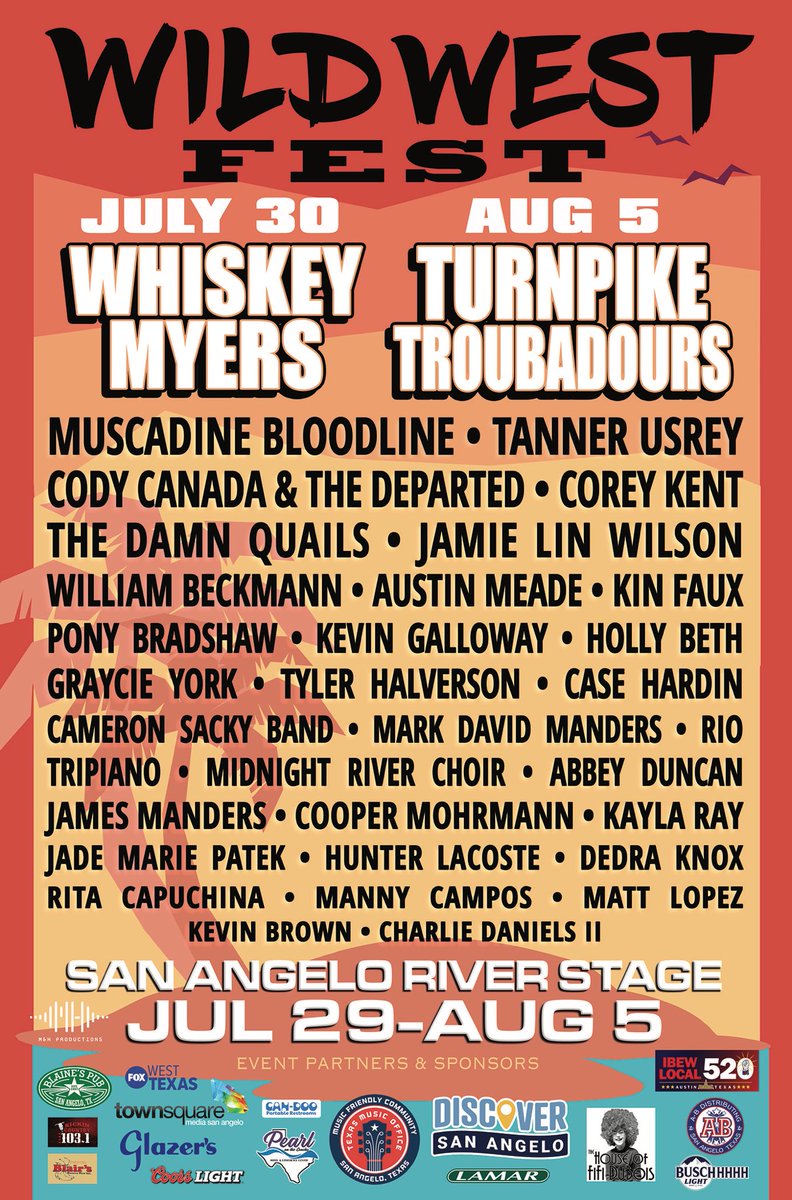 🚨🚨TICKET GIVEAWAY🚨🚨

Happy 4th of July everybody!!!!

Retweet and tag a friend for your chance to win 4 free passes to all Wild West Fest shows 😎

Including: 
•4 VIP <a href="/TpTroubadours/">Turnpike Troubadours</a> tickets
•4 VIP <a href="/whiskeymyers/">Whiskey Myers</a> tickets
•4 <a href="/whiskeymyers/">Whiskey Myers</a> meet n’ greets

Let freedom ring!! 🇺🇸