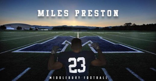 Miles Preston (@milespreston14) on Twitter photo After a great conversation with Coach Ritter iโm excited to announce that I have received my second offer to Middlebury! <a href="/MiddFootball/">Middlebury Football</a> <a href="/ParkCityFtbl/">Park City Football</a> @MiddCoachCarr After a great conversation with Coach Ritter iโm excited to announce that I have received my second offer to Middlebury! <a href="/MiddFootball/">Middlebury Football</a> <a href="/ParkCityFtbl/">Park City Football</a> @MiddCoachCarr