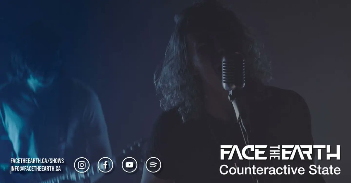 FaceTheEarthRD's tweet photo. ⚠️MUSIC VIDEO ALERT⚠️ midnight tonight our FIRST EVER music video drops for one of our newest singles Counteractive State! #facetheearth #fte #Alberta #reddeer #musicvideo #livemusic #alternativerock #music https://t.co/HiTjHRVh94