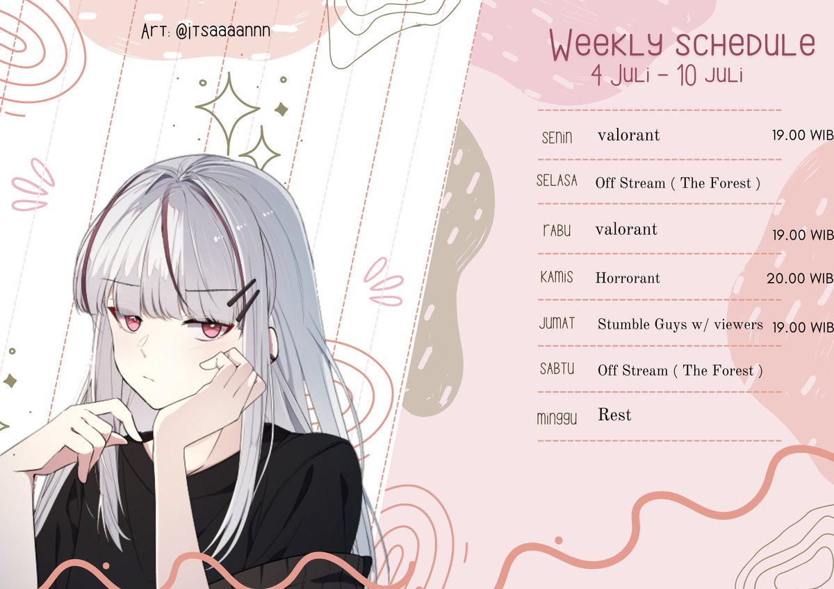 AlukaKilla's tweet photo. 【WEEKLY SCHEDULE】
• YT Link: https://t.co/7VUbiYEnu1
• GENERAL: #Alukakilla
• LIVE: #KilLive
• FANARTS: #KillArt
• MEMES: #KilLaugh 
• CLIP : #KillClip 

 https://t.co/ReUoehPB4k https://t.co/OPaaLutgwK