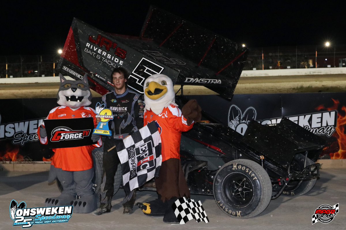 OhswekenSpdway's tweet photo. Recap and statistical report from Friday’s Burger Barn Canadian Sprint Car Nationals, where Ryan Turner, Jacob Dykstra, and Gary Lindberg claimed A-Main wins: https://t.co/KrXMRM9O1r https://t.co/VrhsHKcYNe