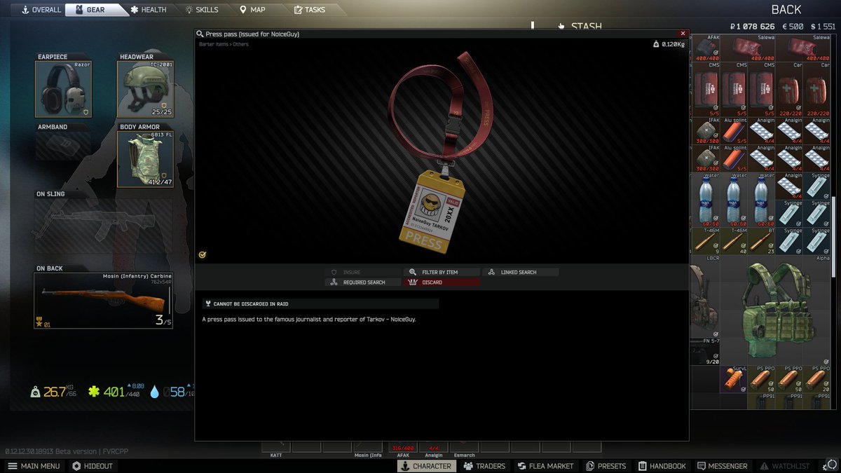 SGT_RagingSnake's tweet photo. @NoiceGuy_ where would you like me to hang it !?
#StreamerItem #EscapefromTarkov https://t.co/ozw9aUXQLZ