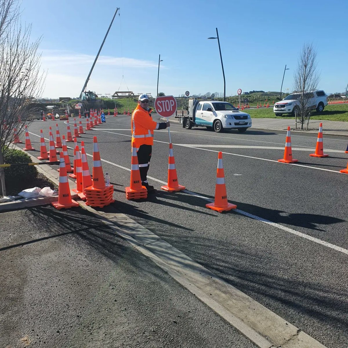 scottbstyris's tweet image. A day on the Tools in Hamilton #StopGo #MahiTraffic