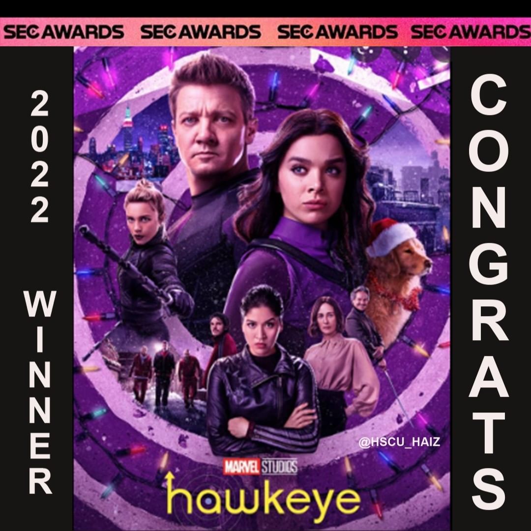 Thank you to all Steinfans who helped to vote! #Hawkeye #haileesteinfeld #SECAwardsDay